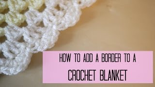 CROCHET How to add a crochet border scallopedshell edging  Bella Coco [upl. by Nogem]