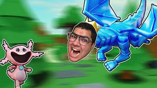 VIREI O DRAGÃO AZUL BABÃO E FUI EM BUSCA DO ÚLTIMO SMILING CRITTER ROBLOX  MORPH WORLD [upl. by Wildon]