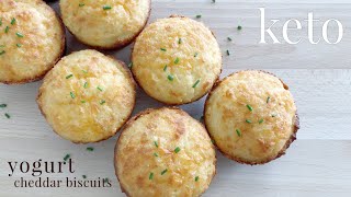 Keto Yogurt Cheddar Biscuits [upl. by Inaboy468]