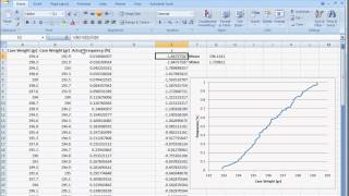 How to Construct a Normal Cumulative Distribution in Excel 2007 [upl. by Valle]