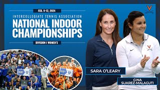 Virginia Coaches Sara OLeary amp Gina SuarezMalaguti Preview the 2024 ITA Indoor Championship [upl. by Esli819]