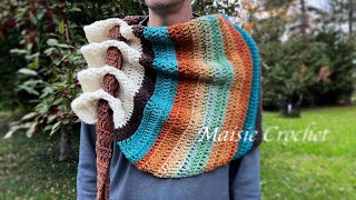 How to tutorial Keyhole Scarf CrochetEng sub  Maisie Crochet [upl. by Azilanna2]