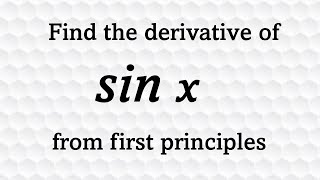 Differentiation from 1st Principles  Calculus by ExamSolutions [upl. by Suirauqram]