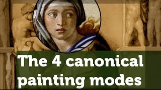 The four canonical painting modes of the Renaissance sfumato unione chiaroscuro cangiante [upl. by Ritchie137]