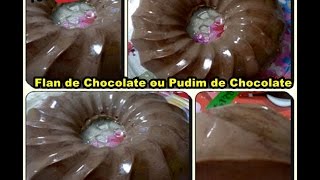 Flan de Chocolate ou Pudim de Chocolate [upl. by Einobe]