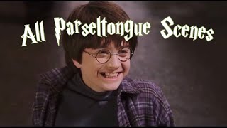 UPDATED All Parseltongue Scenes in Harry Potter [upl. by Esserac]