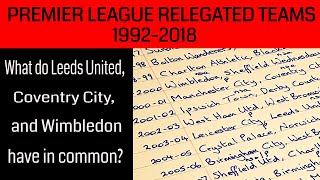 Premier League Relegated Teams  Year By Year [upl. by Ecnarepmet]