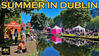 🇮🇪4K WALK Summer Arrives In Dublin City 4K Walking Tour Ireland May 2023 [upl. by Llig]