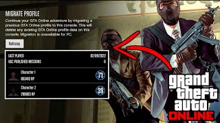 How to migrate your profile in GTA 5 Character transfer tutorial [upl. by Adnoma]