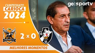 NOVA IGUAÇU 2 X 0 VASCO  MELHORES MOMENTOS  CAMPEONATO CARIOCA 2024  geglobo [upl. by Neirrad]