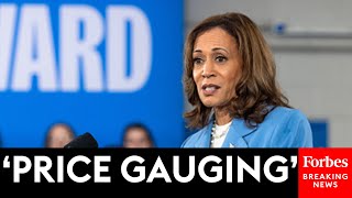 GAFFE Kamala Harris Promises To Ban Price Gauging Instead Of Price Gouging During NC Speech [upl. by Herwin]