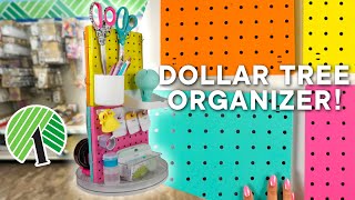 DIY Dollar Tree Pegboard Tool Organizer  Affordable Craft Room Storage [upl. by Folberth]