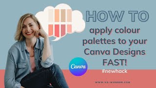 How to apply Colour Palettes to your Canva Designs Fast  Easy Canva Tutorial canvatips [upl. by Ancier]