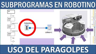 Deteccion de colisiones con el paragolpes del Robotino [upl. by Meela]