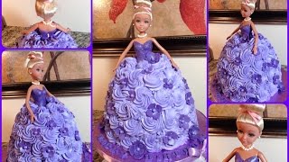 Doll Cake Buttercream Swirl DressHow To [upl. by Schapira522]