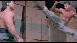 Double Impact Fight Scene  Van Damme vs Bolo HD [upl. by Aneehsal583]