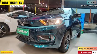 2024 Tata Tigor EV 😍 XZ Plus  Full Review  Best EV  Range Features Prices amp More 💫 [upl. by Najtsirk575]