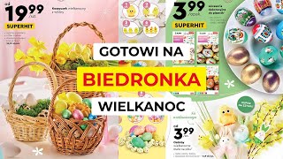 Koszyczki wielkanocne kurczaczki zestawy pisanek zajączki ceramiczne i ozdoby w Biedronce [upl. by Etnauj]