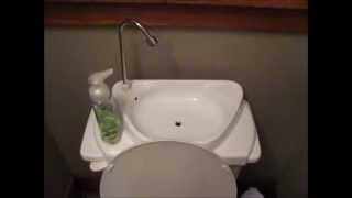 Sink Positive Deluxe Toilet Tank Sink Review [upl. by Yesdnil]