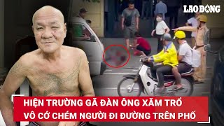 Clip cận cảnh khống chế đối tượng xăm trổ đâm 1 người đi đường ngã gục trên phố ở Hà Nội  BLĐ [upl. by Short535]