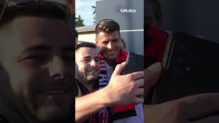 Alvaro Morata arriva a Linate  Milan [upl. by Ddarb486]