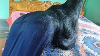 Beautiful Indian Girl Gorgeous Silky Long Hair Play  Hair Play For Black amp Sinning 4Ft Long Hair [upl. by Luapleahcim]