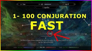 Skyrim Special Edition  Leveling Conjuration from 1  100 Fast ★Guide★ [upl. by Robenia]