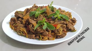 makangeyanyama  jinsi ya kupika makange ya nyama stir fry meat [upl. by Rachelle913]