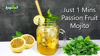 QUICK AND EASY MOJITO  How To Make Passion Fruit Mojito  Mojito Mocktail [upl. by Fezoj]