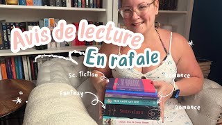 Avis de lecture en rafale romance essai fantasy scfiction [upl. by Rheims990]