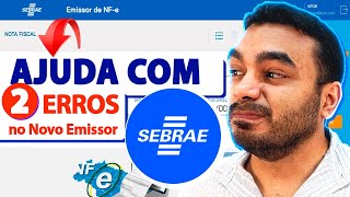 Novos ERROS EMISSOR SEBRAE  COMO resolver [upl. by Simeon445]