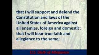 US Oath of Allegiance  Hear and Read the Full Text [upl. by Llecram]