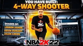 NEW 4WAY ALLSTAR BUILD in NBA2K22 THE BEST BUILD IN NBA2K22 [upl. by Sitoel]