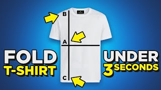 TShirt Folding HACKS  Fold Shirt In Under 3 Seconds  4 Ways To Fold Tees [upl. by Zuzana408]