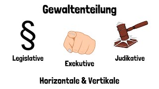 Gewaltenteilung einfach erklärt  Horizontale und Vertikale Gewaltenteilung [upl. by Akit]