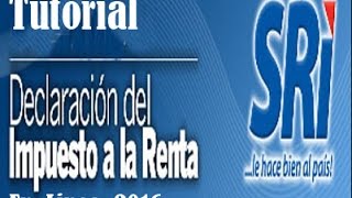 Declaración impuesto a la Renta SRI en Línea paso a paso [upl. by Sal]