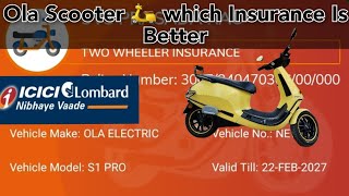 Ola Scooter 🛵 Which Insurance is Better [upl. by Yruam581]