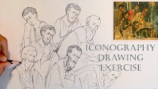 Iconography Drawing Exercise  Αγιογραφία [upl. by Schechinger22]