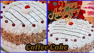 Coffee Cake for Parents Wedding Anniversary Coffee Sponge Cake Without Oven By Areeba Food amp Vlogs [upl. by Pyle]