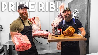 How To Cut Beef Prime Rib 3 Different Ways  By The Bearded Butchers [upl. by Aligna874]