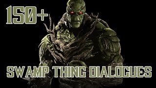 Over 150 Swamp Thing Dialogue Intros INJUSTICE 2 [upl. by Ainoyek373]