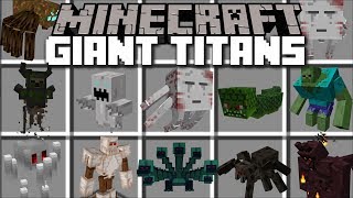 Minecraft GIANT TITANS MOD  FIGHT OFF EVIL GIANTS MOBS AND WIN THE BATTLE Minecraft [upl. by Scotti]