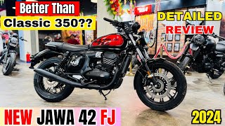 Finally 2024 New Jawa 42 FJ Model Detailed Review  On Road Price  FeaturesBetter Than Classic 350 [upl. by Tenrag540]