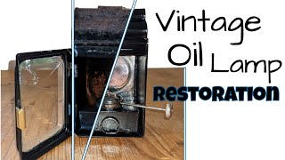 Restoration of Rusty Vintage OilParaffin Lamp [upl. by Lyrred522]