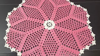 Muestra a crochet para carpeta o centro de mesa paso a paso🧶 [upl. by Llewop]