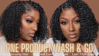 HOW TO Cheap and Easy WASH N GO Tutorial For POPPIN Curls on SHORT HAIR [upl. by Jilleen]