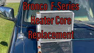 How To Replace Heater Core  Ford Bronco OBS FORD F150 F250 F350  In 9 Minutes  Most Vehicles [upl. by Teik]