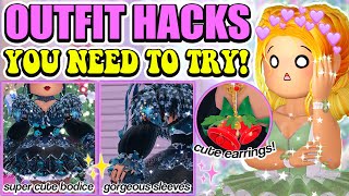 Super Pretty Outfit Hacks You NEED To Try in Royale High [upl. by Scheers373]