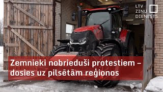 Zemnieki nobrieduši protestiem – dosies uz pilsētām reģionos [upl. by Devlin]