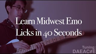 Beginner Midwest Emo Licks In 40 Seconds [upl. by Teraj]